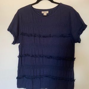 Style and Company size L cap sleeve embellished